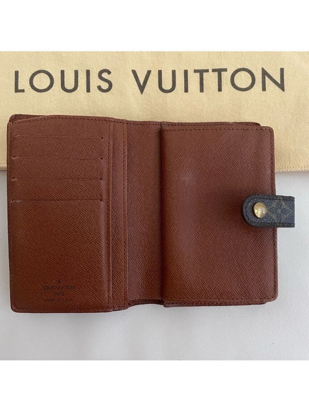 Vintage Authentic Louis Vuitton Monogram Kisslock French Wallet - Picture 4 of 10